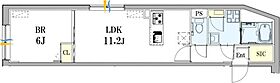 東京都品川区西中延2丁目（賃貸マンション1LDK・4階・42.09㎡） その2