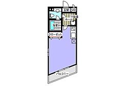 エコロジー目黒青葉台プロセンチュリー 1Kの間取図画像