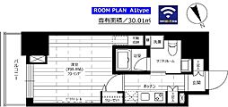 グランドコンシェルジュ六本木 1Kの間取図画像