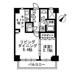 アーバンパーク代官山2 1LDKの間取図画像