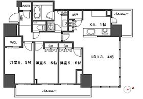 東京都港区芝浦2丁目（賃貸マンション3LDK・21階・80.07㎡） その2