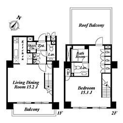 KDX代官山レジデンス 1LDKの間取図画像