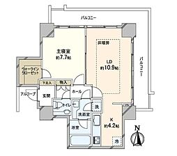 恵比寿ガーデンテラス壱番館 1LDKの間取図画像
