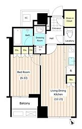 パークコート神宮前 1LDKの間取図画像