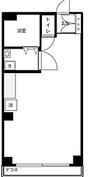 秀和狸穴レジデンス ワンルームの間取図画像