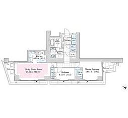 ラ・トゥール渋谷神南 2LDKの間取図画像
