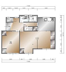 紀の川市貴志川町長山貸戸建 3LDKの間取り