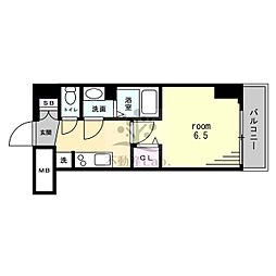 City Lux Namba South 7階1Kの間取り