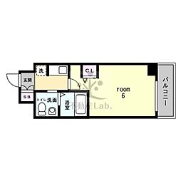 エステムコート難波4アトリ 1Kの間取図画像