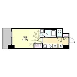 CRESTCOURTNAMBASOUTH 1Kの間取図画像