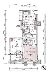 ブランズ横濱馬車道レジデンシャル 1LDKの間取図画像