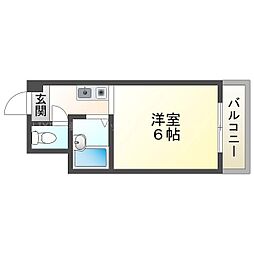 ハイツ玉川5 ワンルームの間取図画像