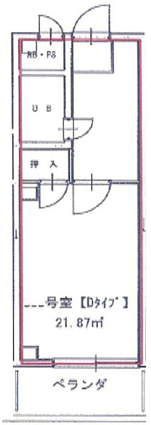セクション7 ｜東京都国立市富士見台1丁目(賃貸マンション1K・4階・21.87㎡)の写真 その3