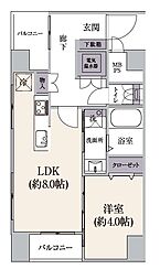 文京目白台ハイツ 1LDKの間取図画像