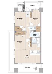 プリムローズ平塚 3LDKの間取図画像