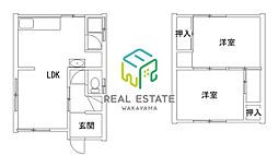 JR紀勢本線 宮前駅 徒歩12分の賃貸一戸建て 1階2LDKの間取り