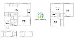 南海加太線 八幡前駅 徒歩25分の賃貸一戸建て 1階4LDKの間取り