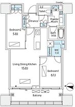 東京都渋谷区宇田川町（賃貸マンション2LDK・32階・62.30㎡） その2