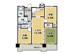 プレステージ明石大久保5 3LDKの間取図画像