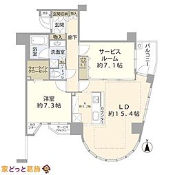 葛西臨海公園グリーンホームズ 2LDKの間取り