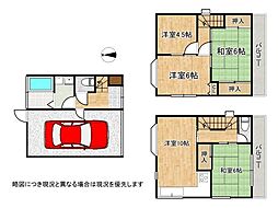 西宮市熊野町　中古一戸建て 4LDKの間取り