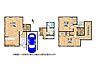 間取り：小屋裏収納付きで収納豊富なお部屋です。中2階があり水廻りが配置されております！