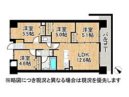 グリーントピア21セレーノ尼崎 4LDKの間取図画像