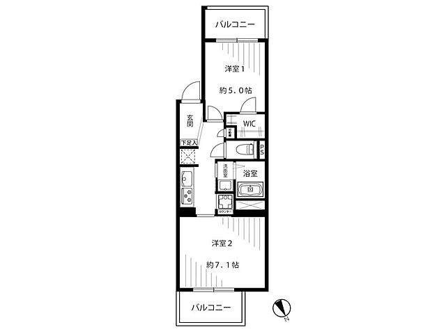 間取り 江古田第3ローヤルコーポ 2階/207