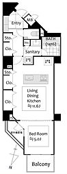 サンクタス三軒茶屋タイムズヴィレッジ 1LDKの間取図画像