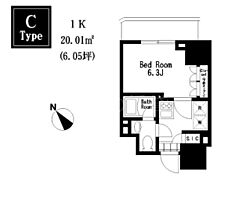 レジディア大森III  ｜ 東京都大田区大森北1丁目8-1（賃貸マンション1K・6階・20.01㎡） その2