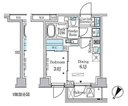 東京都港区白金台4丁目5-9（賃貸マンション1DK・2階・25.03㎡） その2