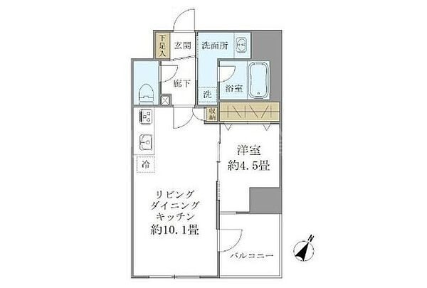 東京都港区高輪1丁目(賃貸マンション1LDK・3階・37.44㎡)の写真 その2