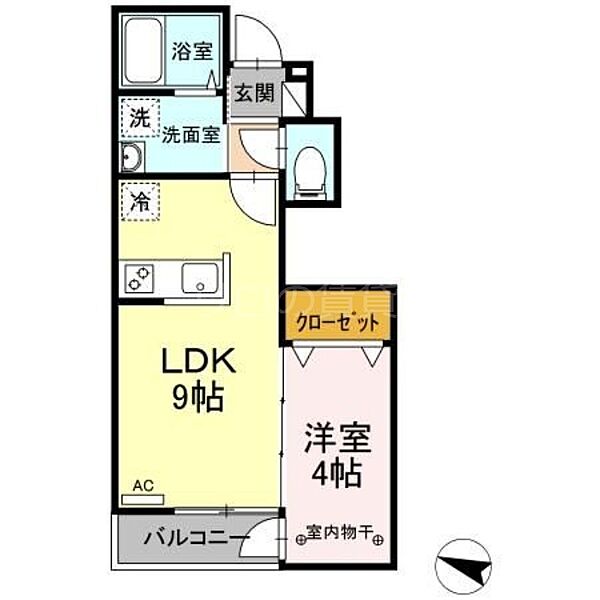 東京都大田区西蒲田3丁目(賃貸アパート1LDK・1階・31.46㎡)の写真 その2