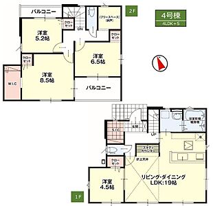 間取り：4号棟　間取り図