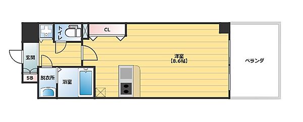 エスライズ梅田北 ｜大阪府大阪市北区豊崎6丁目(賃貸マンション1K・12階・25.42㎡)の写真 その2