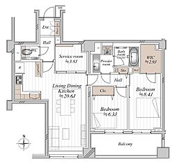 間取図画像 2SLDK