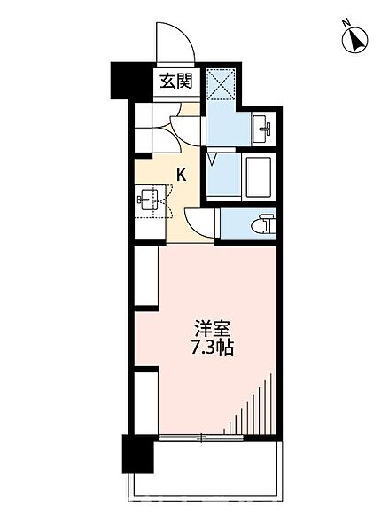 西宮ルモンド甲子園 ｜兵庫県西宮市甲子園七番町(賃貸マンション1K・5階・25.80㎡)の写真 その2