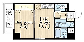 兵庫県西宮市甲子園口2丁目（賃貸マンション1DK・2階・33.36㎡） その2