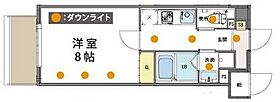 兵庫県西宮市甲子園口3丁目（賃貸マンション1K・6階・26.39㎡） その2