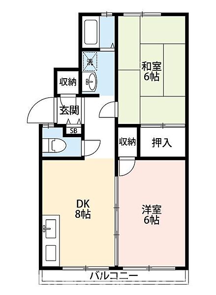 ウィンディア田口 ｜兵庫県西宮市東町1丁目(賃貸アパート2LDK・2階・45.00㎡)の写真 その2