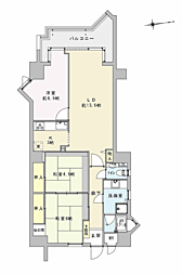 セザール琵琶湖大橋 3LDKの間取り