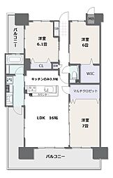 アルファステイツ松江駅南 15階3LDKの間取り