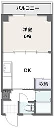 大正ビル 1DKの間取図画像