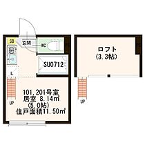 ポルテシャンス西巣鴨 101 ｜ 東京都北区滝野川3丁目（賃貸アパート1R・1階・11.50㎡） その2