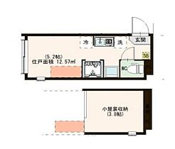 AISIO 203 ｜ 東京都足立区柳原2丁目（賃貸アパート1R・2階・12.57㎡） その2