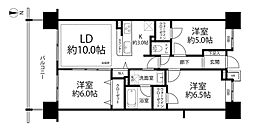 コスモ押上ガーデンシティ 3LDKの間取図画像