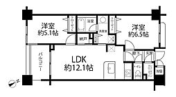 ノヴェル南砂 2LDKの間取図画像