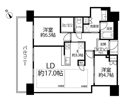 2LDK 間取り