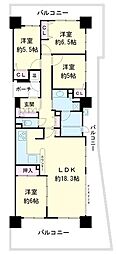 リバティパーク枚方D棟プログレスタワー 4LDKの間取図画像