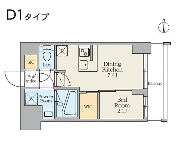 クレストコート東日暮里 208｜東京都荒川区東日暮里４丁目(賃貸マンション1DK・2階・25.58㎡)の写真 その2